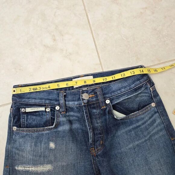 FOG Fear of God Mens Essentials Blue Jeans Size 28 Blue Distressed Patch Work - Picture 3 of 9